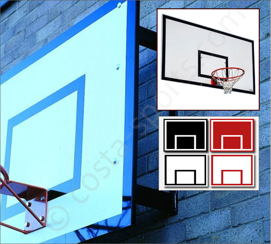 Steel Anti Vandal Wall Mounted School Basketball Goal