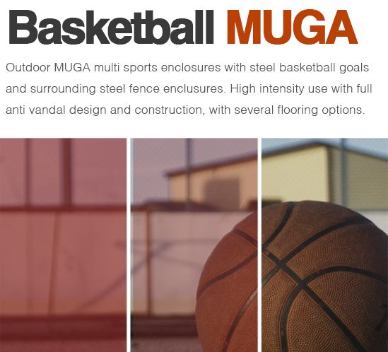 Outdoor basketball MUGA multi use games areas