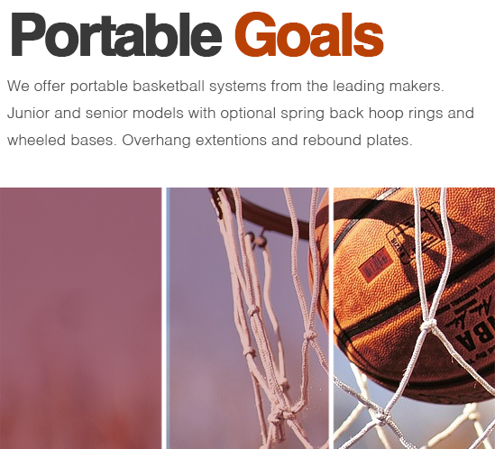 Portable outdoor basketball goals
