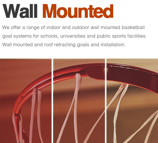 Wall mounted basketball net goals